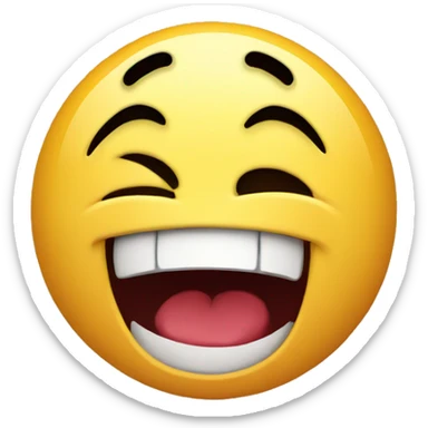 Laughing smiley with angry face sticker