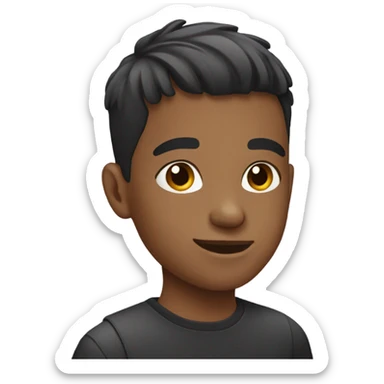 Boy with taper haircut sticker