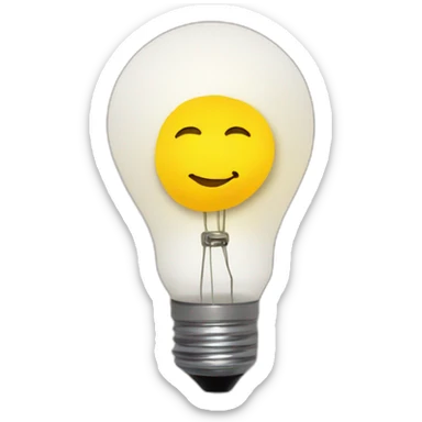 note paper behind a light bulb sticker