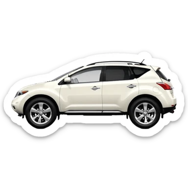 2013 white nissan murano with black interior side view sticker