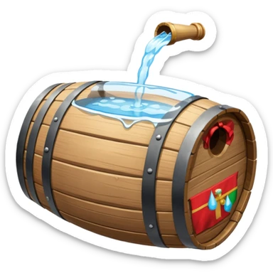 water in barrel before jesus turned it to wine sticker