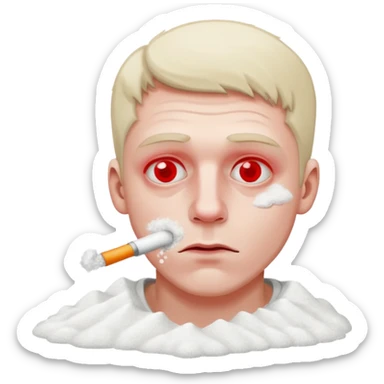 Guy snorting cocaine emoji sticker