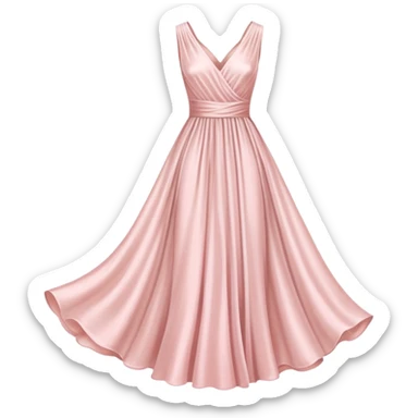 Silk pale pink vintage dress sticker