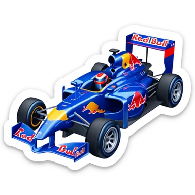 adentro de un corazon quiero un carro de Formula 1 estilo RedBull sticker