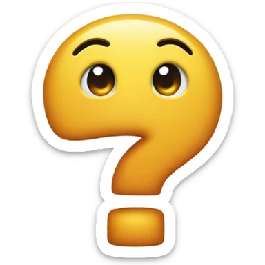 Smiling question mark sticker