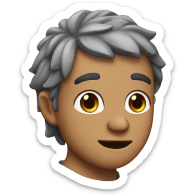 A cute version of Zeno of Citium on a plain background sticker