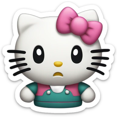 Hello kitty angry sticker