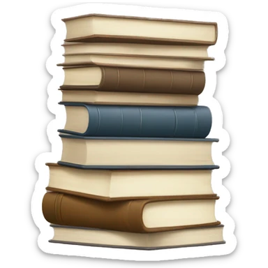 Stack of books but in neutral colours sticker