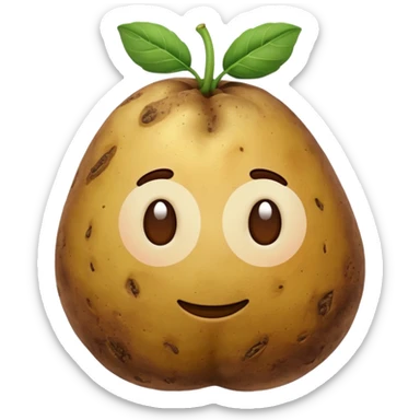 realistic potato, without face sticker
