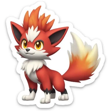  Braixen-Incineroar-Zoroark-Fakemon Full body sticker