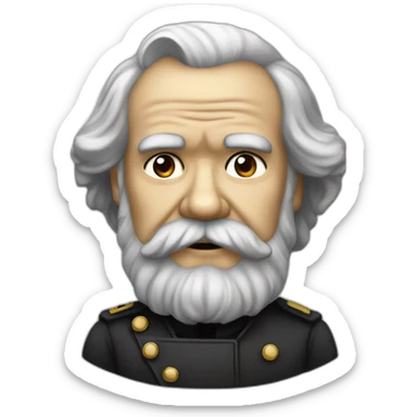 karl marx confederate sticker