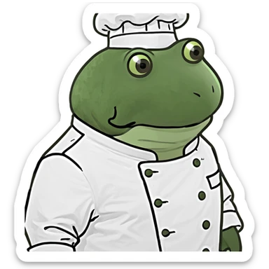 bufo in a chef coat sticker