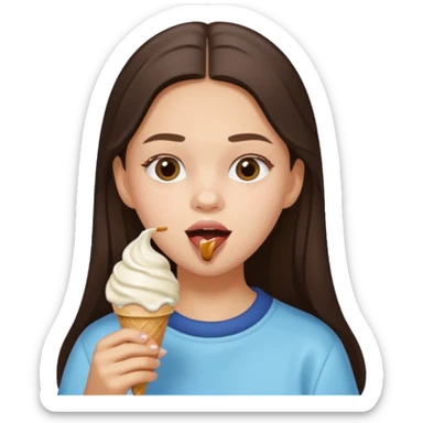 Olivia Rodrigo eating ice cream ￼ sticker