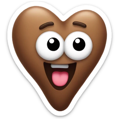valentines heart eyes poop moji sticker