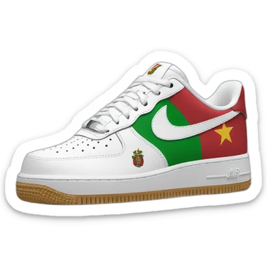 nike air force 1 with portugal flag sticker
