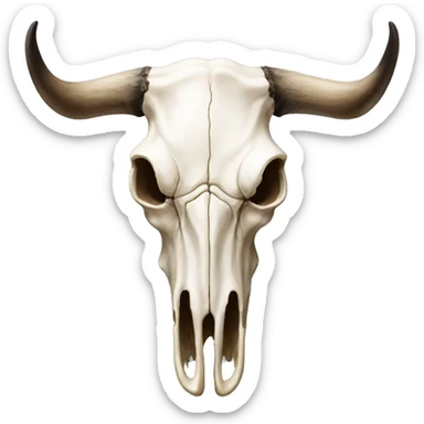 Longhorn cow skull sticker