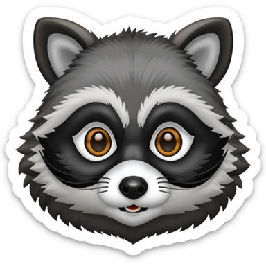 racoon but cartoon sticker