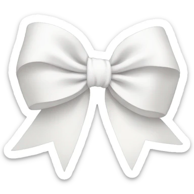 white bow  sticker