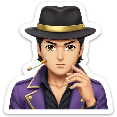 Jotaro Kujo курит сигарету  sticker