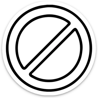 outlined prohibition sign icon sticker