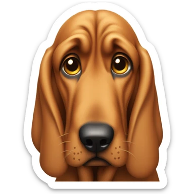 A Bloodhound dog says no! sticker