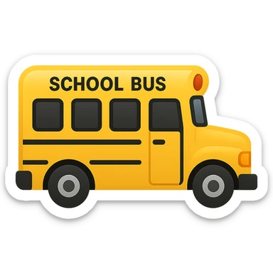 yellow school bus emoji sticker