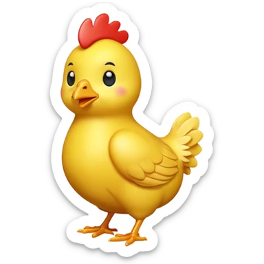 chicken 3d imoji transparen  sticker
