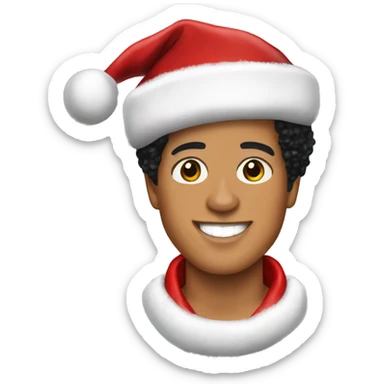 bruno mars as santa sticker