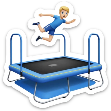 trampoline rectangulaire sticker
