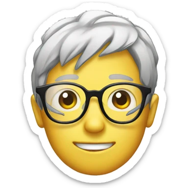 yuzu with glasses sticker