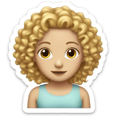 Curly White Girl sticker