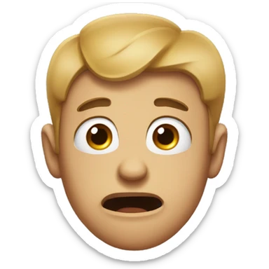 A face emoji showing an expression of disbelief (as if to say "give me a break").
He's not supposed to get angry, just show that he doesn't even think to believe, and he wonders if anyone expected them to believe it. sticker
