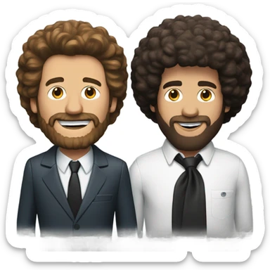 Hugo boss and Bob Ross sticker