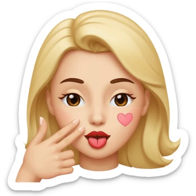 monito ojo guiño tirando beso sticker