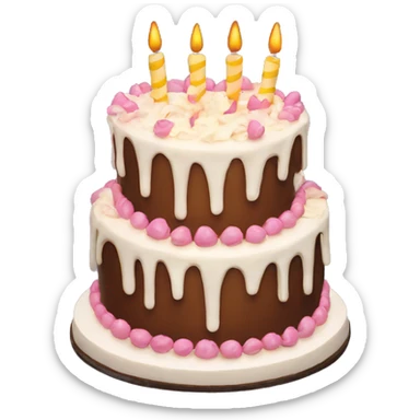 Birthday cake sticker