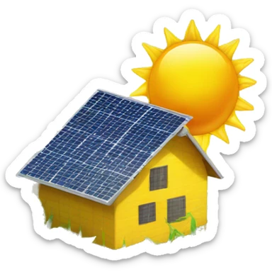 solar panel on a corn field sticker