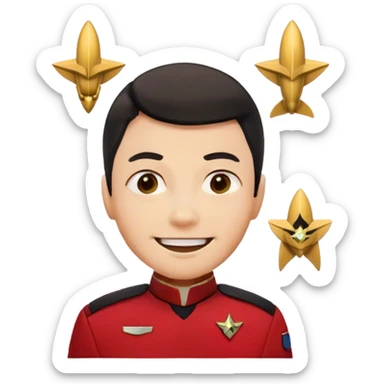 an emoji like scotty from startrek sticker