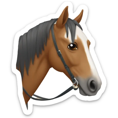 Caballo alazan con mancha en la frente chikitita sticker