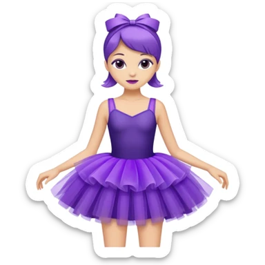 purple tutu dress fashion sticker