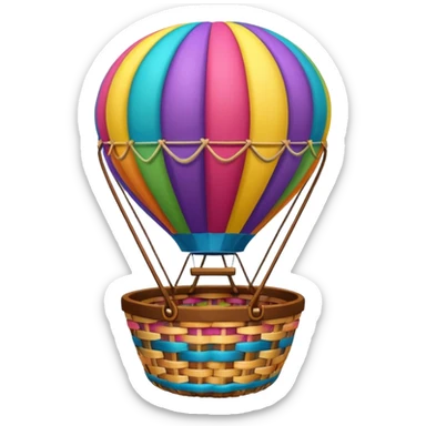 hotair balloon topdown sticker
