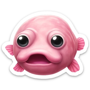 ugly pink blobfish sticker
