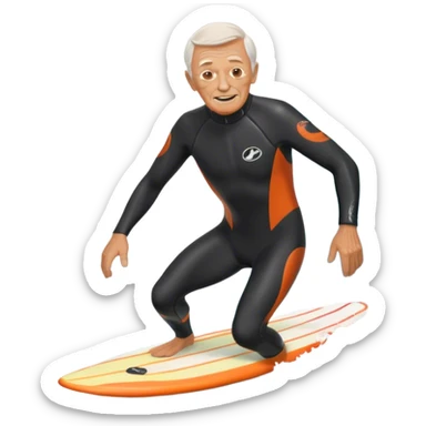 Am 86 year old man surfing a tsunami sticker