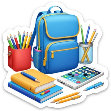school supplies sticker