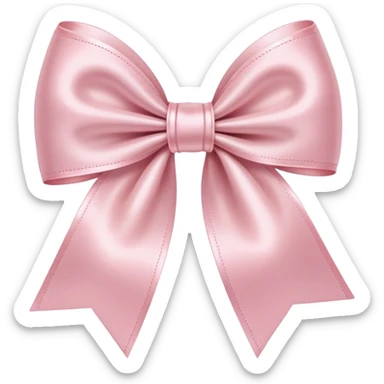 Moño rosado claro sticker