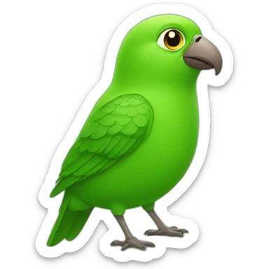Duolingo bird super fat green sticker