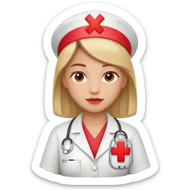 Nurse with an X through it sticker
