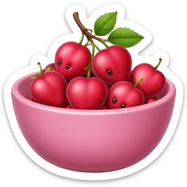 berry in pink bowl sticker