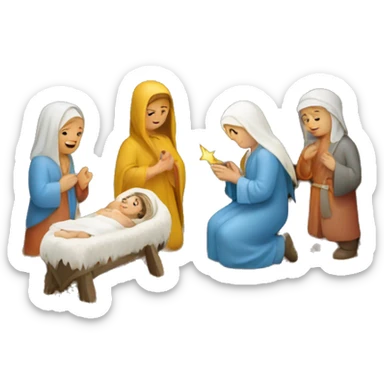 nativity scene Ukraine sticker