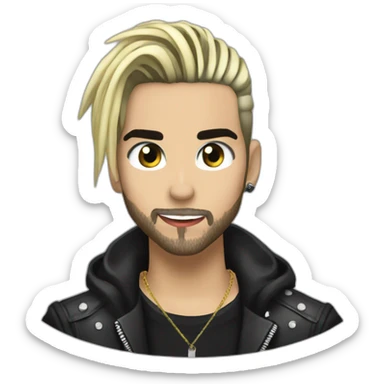 Bill Kaulitz singing 2000s sticker