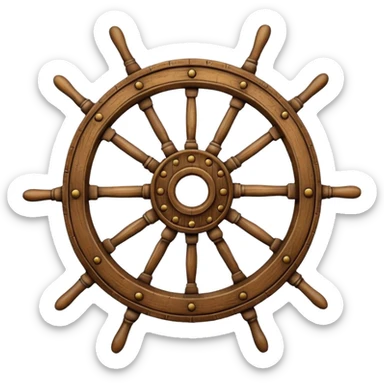 ship wheel sticker